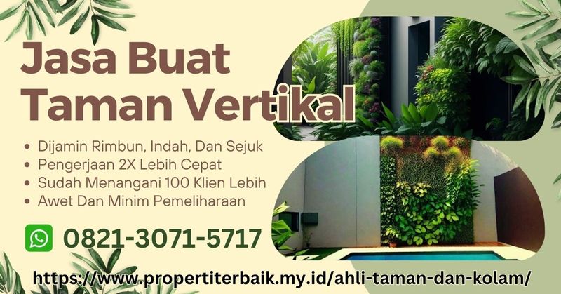 jasa buat taman vertikal kolam